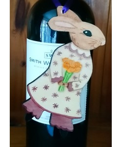 Bunny with Tulips Door Hanger Bunny with Tulips Door Hanger